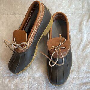 L.L. Bean Duck Bean Boot Brown Leather Size 9 Low Top Waterproof Made in USA